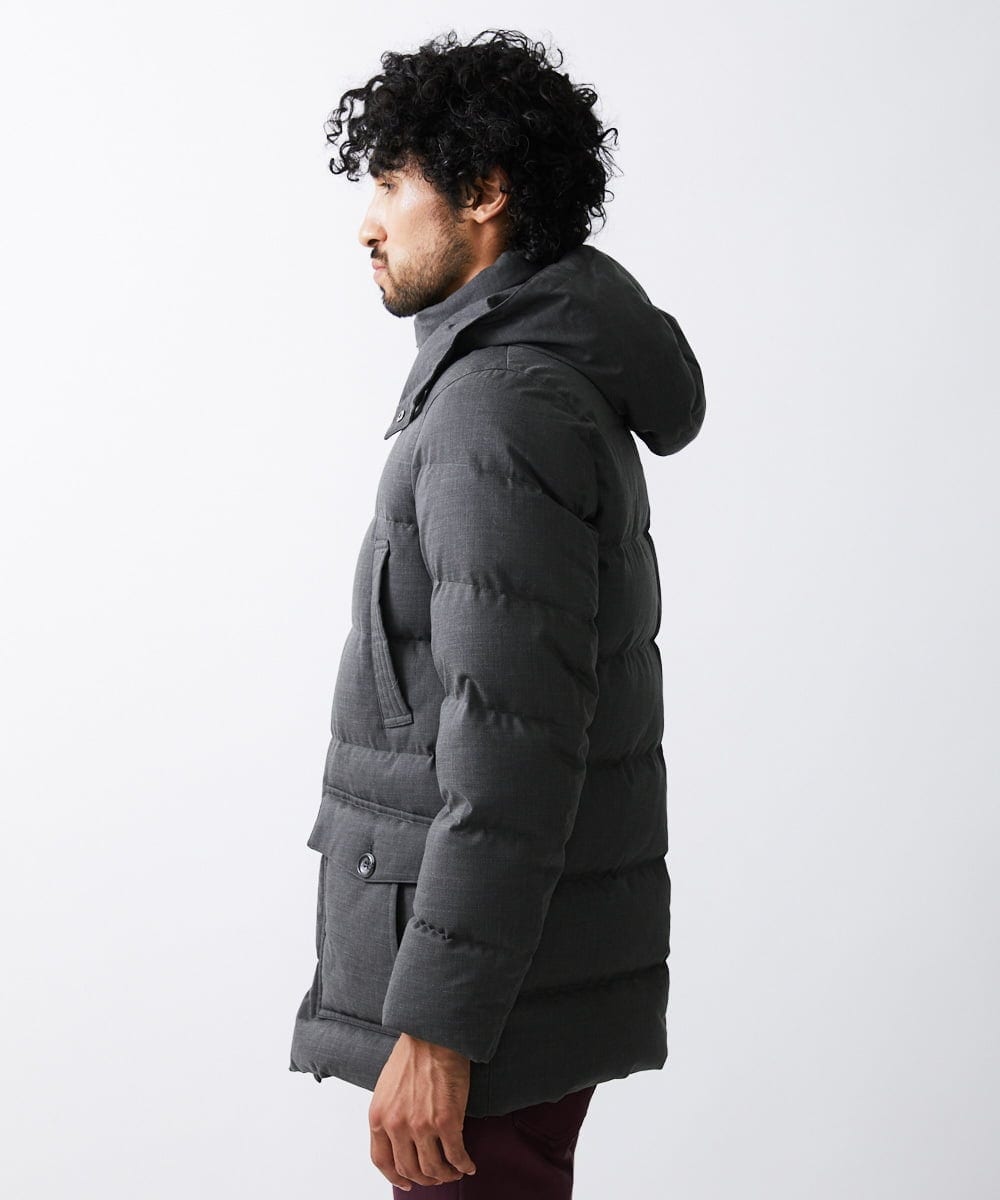 MNJCV43490 MICHEL KLEIN HOMME(ミッシェルクラン オム) ウールダウンブルゾン（ウォームポケット付） グレー(92)