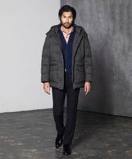 MNJCV43490 MICHEL KLEIN HOMME(ミッシェルクラン オム) ウールダウンブルゾン（ウォームポケット付） ブラック(94)