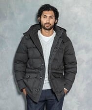 MNJCV43490 MICHEL KLEIN HOMME(ミッシェルクラン オム) ウールダウンブルゾン（ウォームポケット付） ブラック(94)