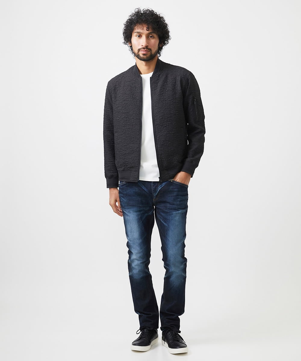 MNJDA52400 MICHEL KLEIN HOMME(ミッシェルクラン オム) ジャガードMA-1ブルゾン セットアップ ブラック