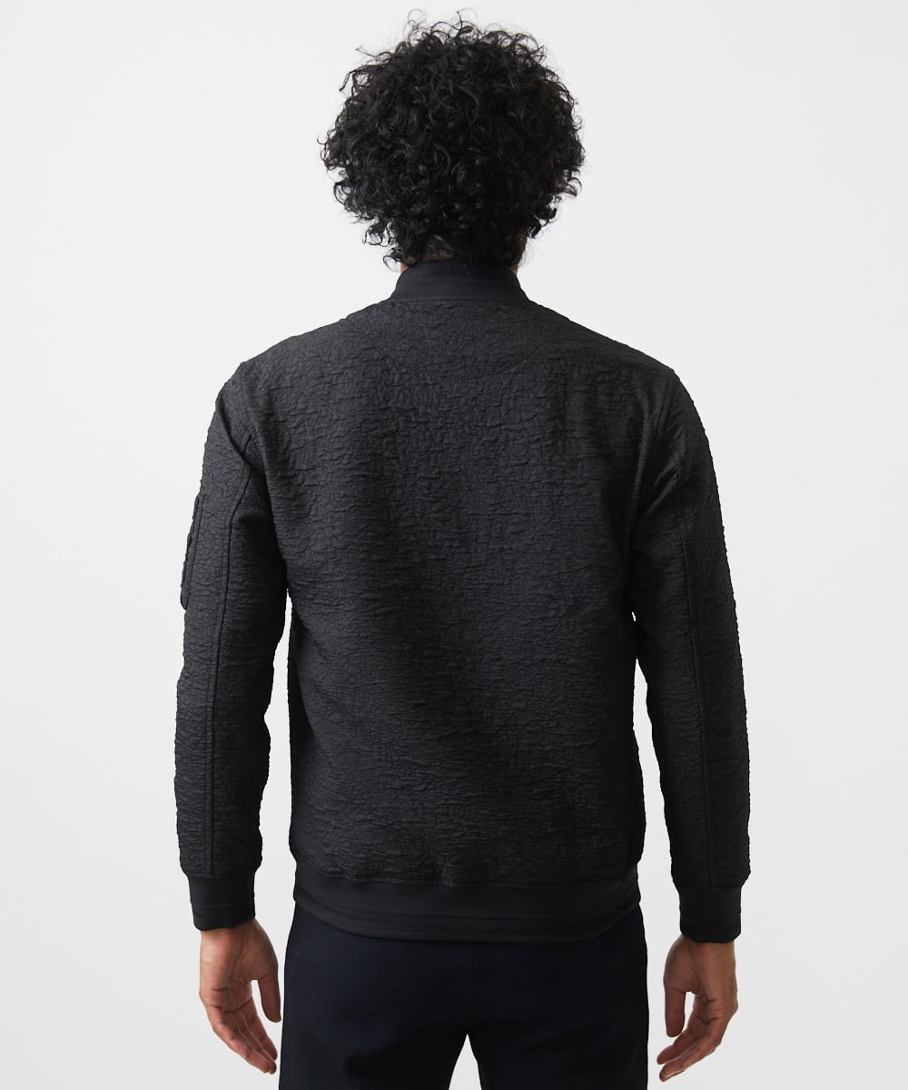MNJDA52400 MICHEL KLEIN HOMME(ミッシェルクラン オム) ジャガードMA-1ブルゾン セットアップ ブラック