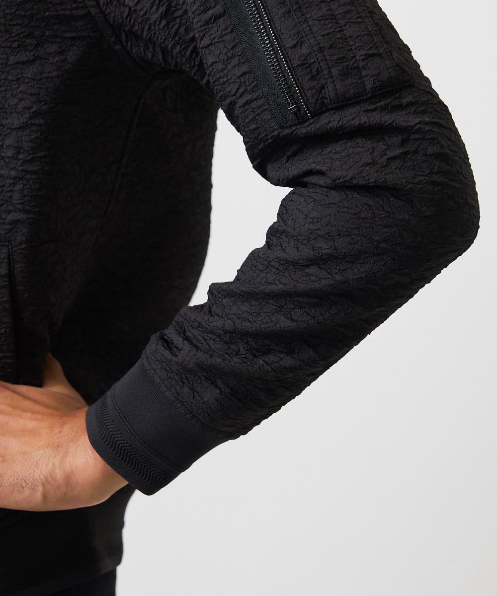 MNJDA52400 MICHEL KLEIN HOMME(ミッシェルクラン オム) ジャガードMA-1ブルゾン セットアップ ブラック