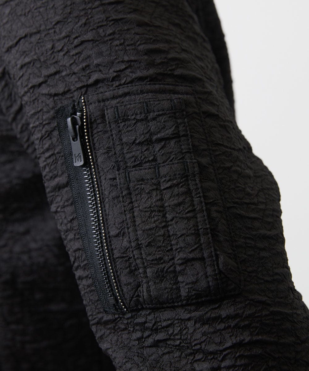 MNJDA52400 MICHEL KLEIN HOMME(ミッシェルクラン オム) ジャガードMA-1ブルゾン セットアップ ブラック