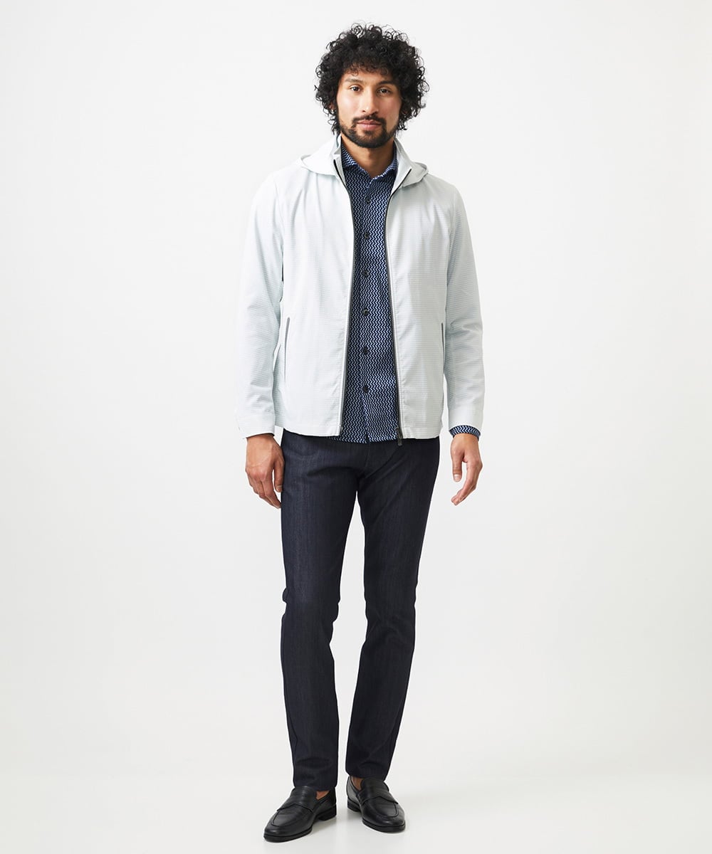 MNJDC55430 MICHEL KLEIN HOMME(ミッシェルクラン オム) フード付きブルゾン ライトグレー