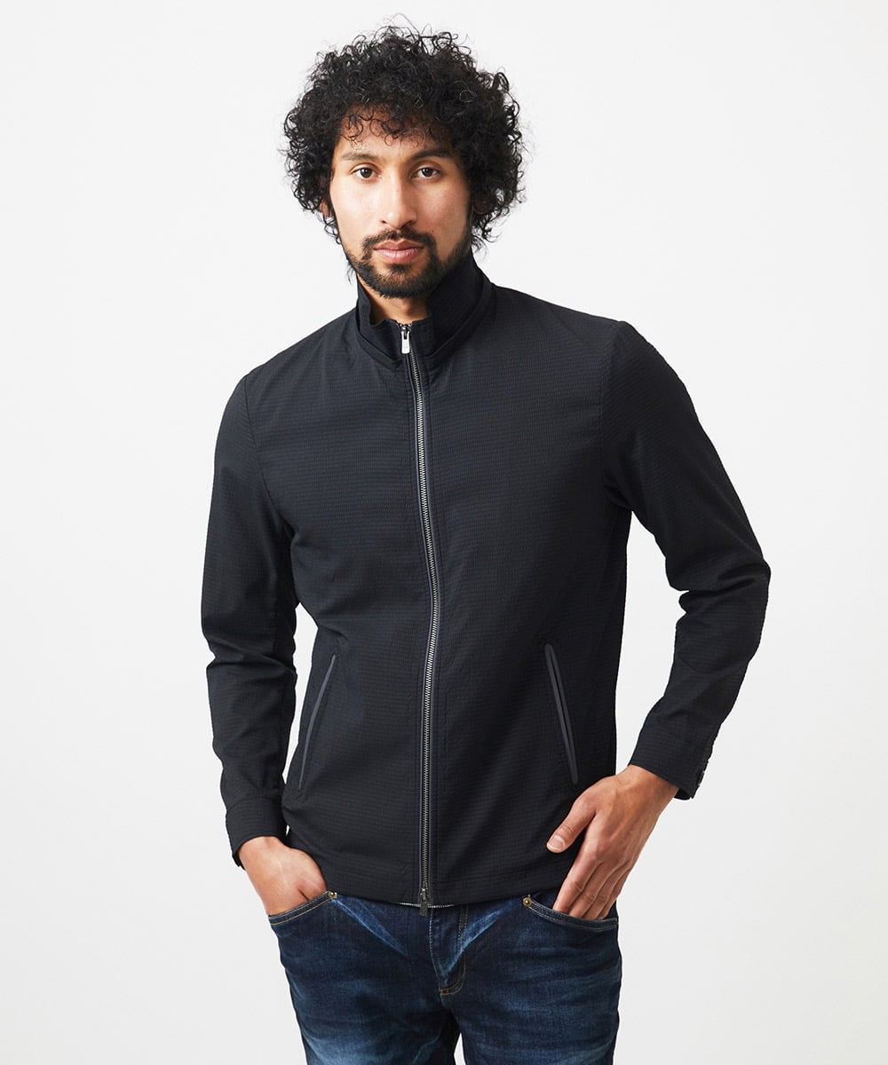 MNJDC55430 MICHEL KLEIN HOMME(ミッシェルクラン オム) フード付きブルゾン ブラック