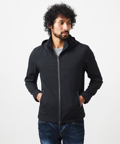 MICHEL KLEIN HOMME(ミッシェルクランオム) フード付きブルゾン ブラック/黒 46