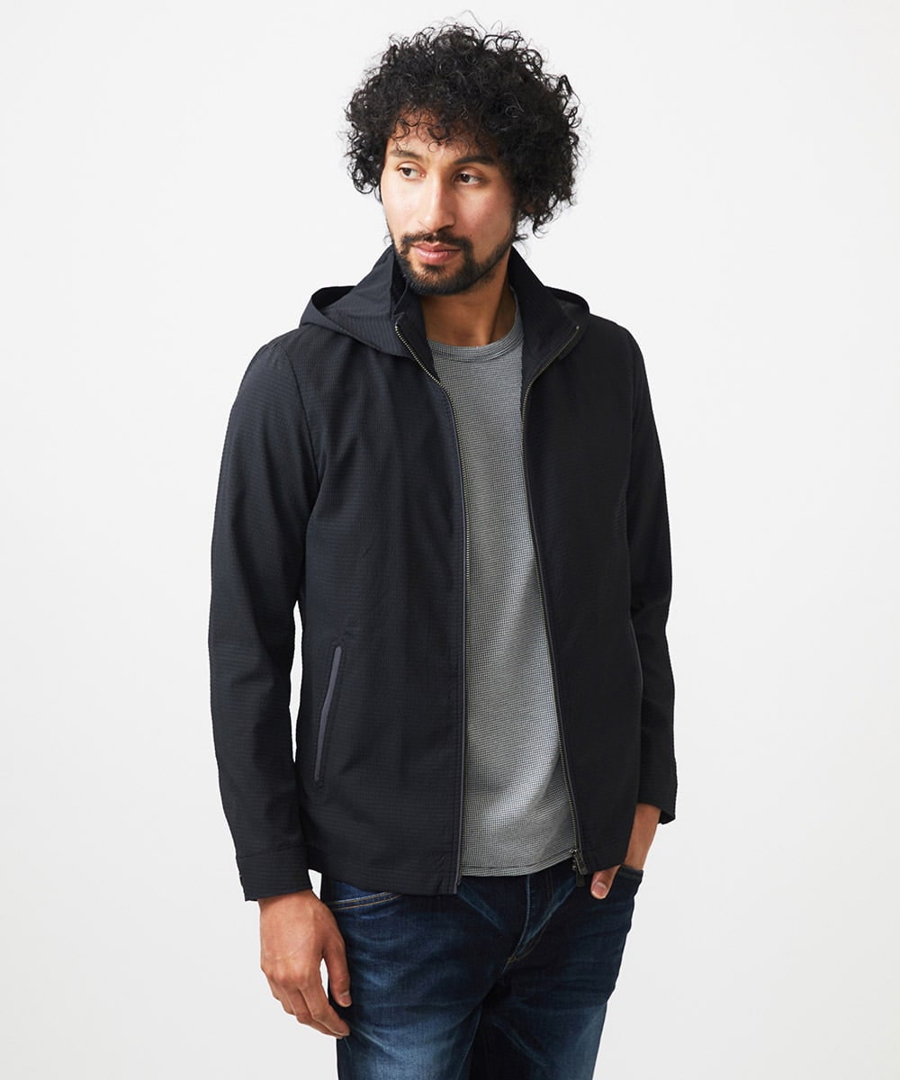 MNJDC55430 MICHEL KLEIN HOMME(ミッシェルクラン オム) フード付きブルゾン ブラック