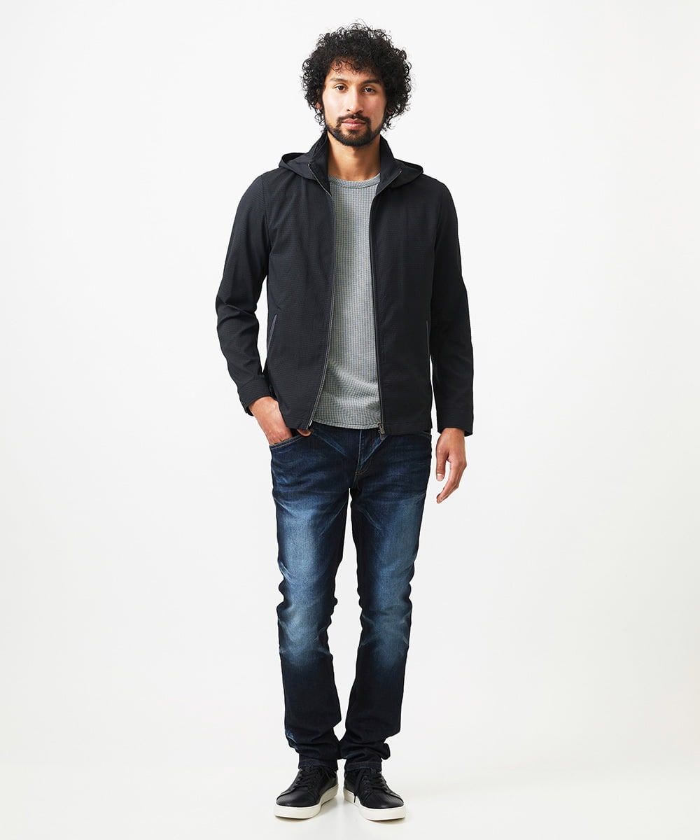 MNJDC55430 MICHEL KLEIN HOMME(ミッシェルクラン オム) フード付きブルゾン ブラック