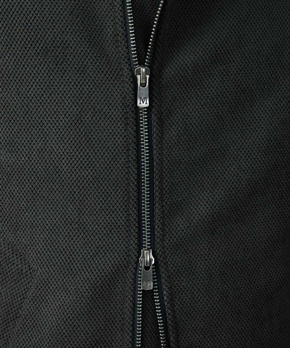MNJDS30390 MICHEL KLEIN HOMME(ミッシェルクラン オム) ニットライダースブルゾン カーキ