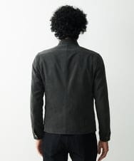 MNJDS30390 MICHEL KLEIN HOMME(ミッシェルクラン オム) ニットライダースブルゾン カーキ