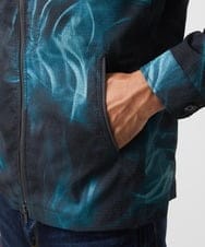 MNJGA54500 MICHEL KLEIN HOMME(ミッシェルクラン オム) スモーク柄メッシュパーカーブルゾン ブラック