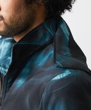 MNJGA54500 MICHEL KLEIN HOMME(ミッシェルクラン オム) スモーク柄メッシュパーカーブルゾン ブラック