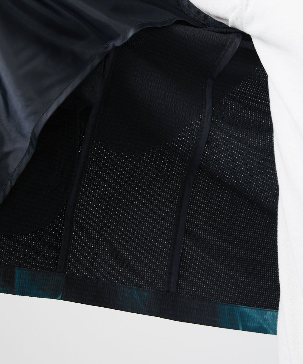 MNJGA54500 MICHEL KLEIN HOMME(ミッシェルクラン オム) スモーク柄メッシュパーカーブルゾン ブラック