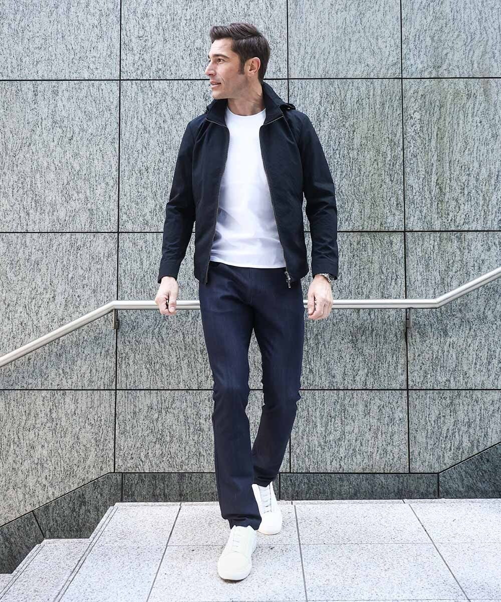 MNJGD55430 MICHEL KLEIN HOMME(ミッシェルクラン オム) フード付きスタンドカラーブルゾン ブラック