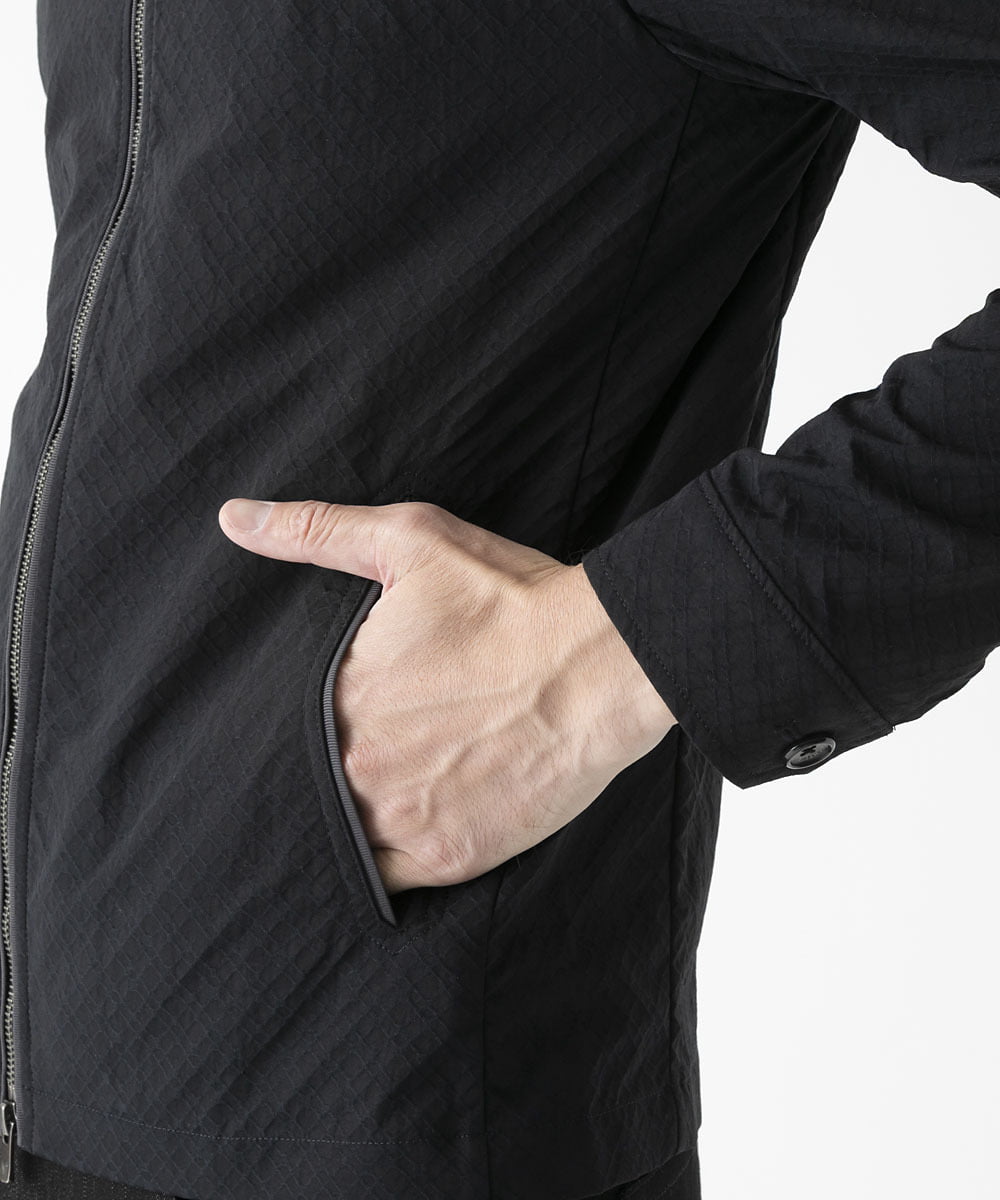 MNJGD55430 MICHEL KLEIN HOMME(ミッシェルクラン オム) フード付きスタンドカラーブルゾン ブラック