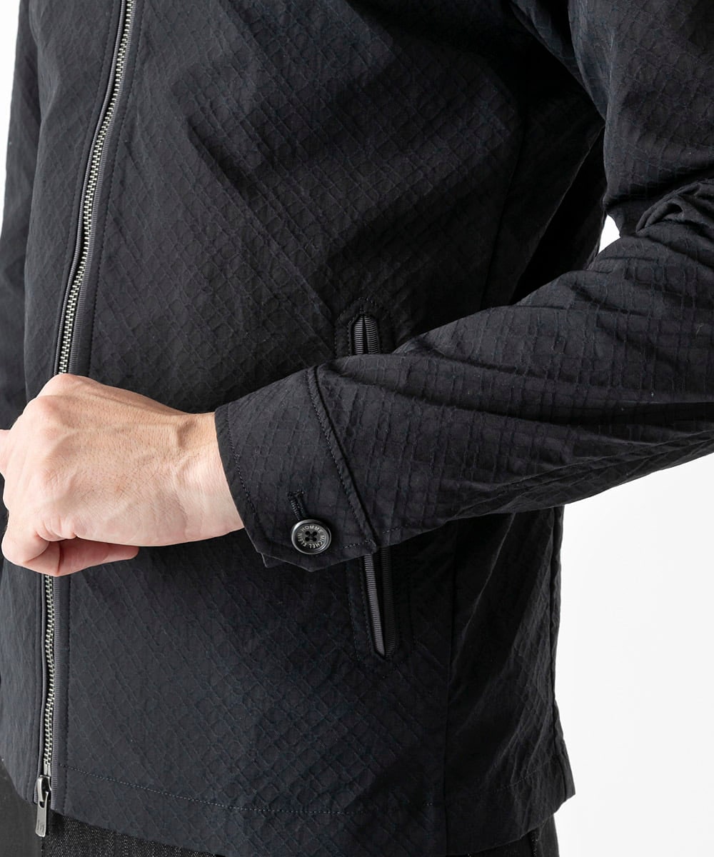 MNJGD55430 MICHEL KLEIN HOMME(ミッシェルクラン オム) フード付きスタンドカラーブルゾン ブラック