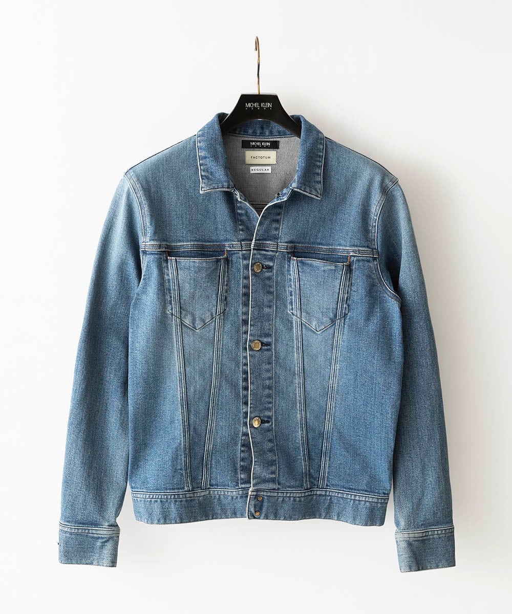 MNJGD90360 MICHEL KLEIN HOMME(ミッシェルクラン オム) 《日本製》20th　FACTOTUMコラボ　デニムジャケット ライトブルー