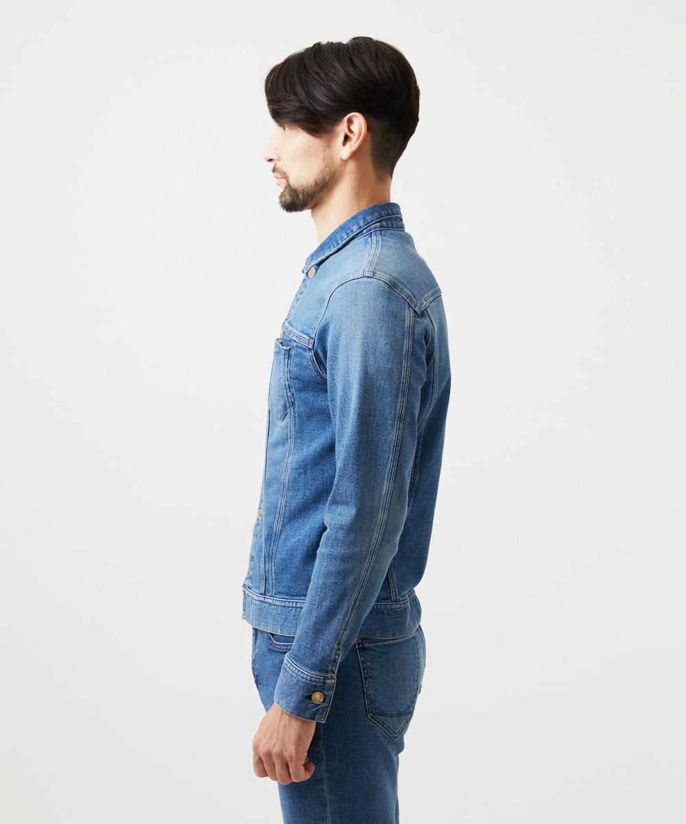 MNJGD90360 MICHEL KLEIN HOMME(ミッシェルクラン オム) 《日本製》20th　FACTOTUMコラボ　デニムジャケット ライトブルー