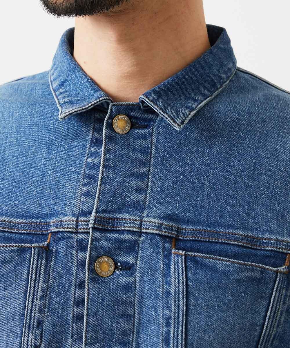 MNJGD90360 MICHEL KLEIN HOMME(ミッシェルクラン オム) 《日本製》20th　FACTOTUMコラボ　デニムジャケット ライトブルー