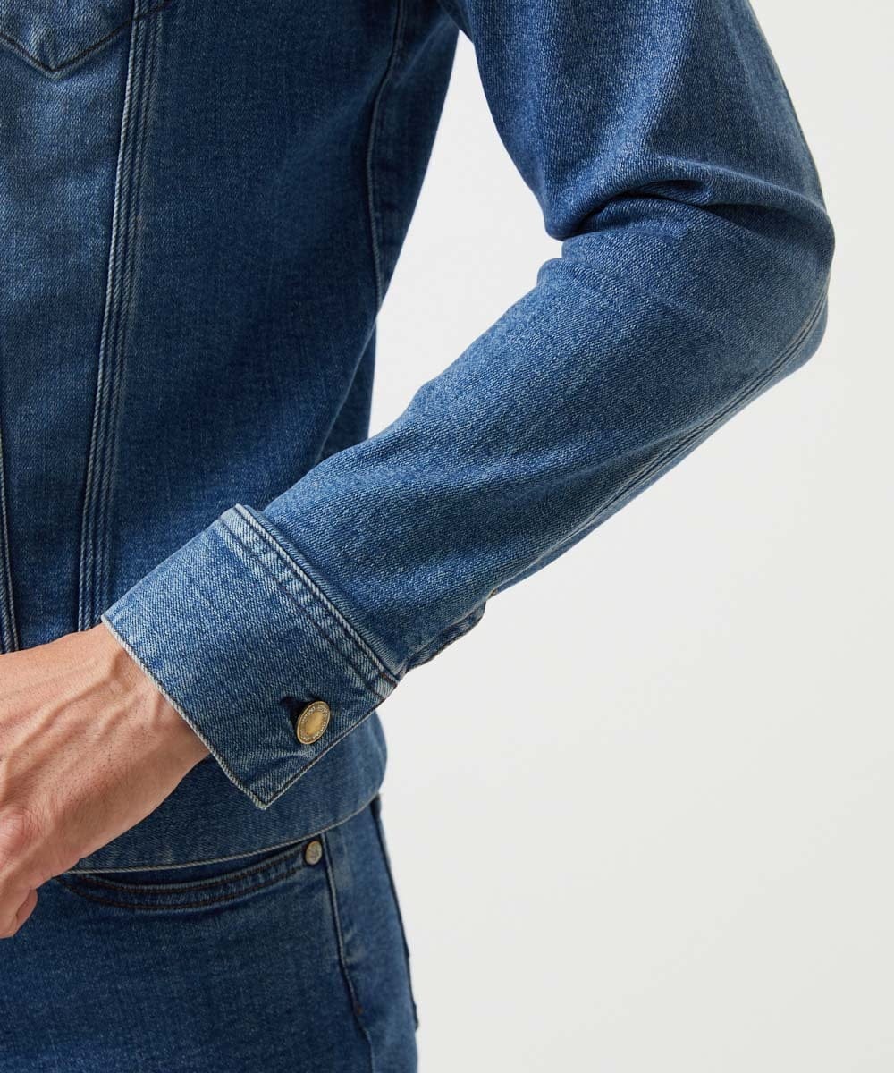 MNJGD90360 MICHEL KLEIN HOMME(ミッシェルクラン オム) 《日本製》20th　FACTOTUMコラボ　デニムジャケット ライトブルー