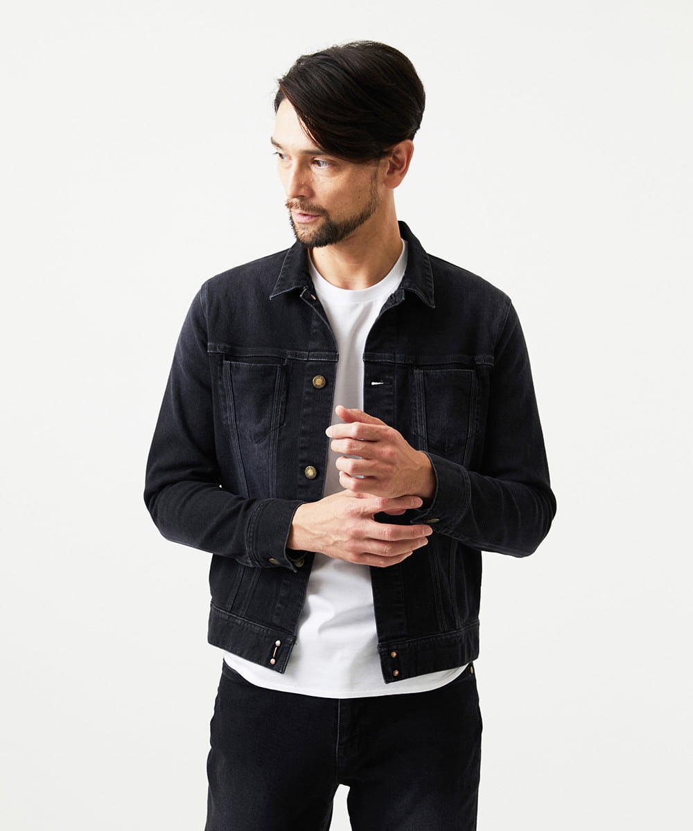 MNJGD90360 MICHEL KLEIN HOMME(ミッシェルクラン オム) 《日本製》20th　FACTOTUMコラボ　デニムジャケット ブラック