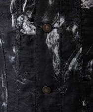 MNJGD91360 MICHEL KLEIN HOMME(ミッシェルクラン オム) 《日本製》20th　FACTOTUMコラボ　スモーク柄デニムジャケット ブラック