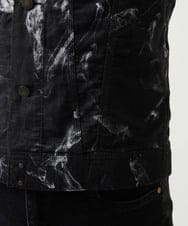 MNJGD91360 MICHEL KLEIN HOMME(ミッシェルクラン オム) 《日本製》20th　FACTOTUMコラボ　スモーク柄デニムジャケット ブラック