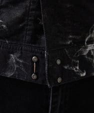 MNJGD91360 MICHEL KLEIN HOMME(ミッシェルクラン オム) 《日本製》20th　FACTOTUMコラボ　スモーク柄デニムジャケット ブラック