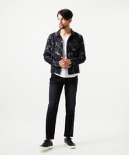 MNJGD91360 MICHEL KLEIN HOMME(ミッシェルクラン オム) 《日本製》20th　FACTOTUMコラボ　スモーク柄デニムジャケット ブラック