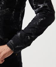 MNJGD91360 MICHEL KLEIN HOMME(ミッシェルクラン オム) 《日本製》20th　FACTOTUMコラボ　スモーク柄デニムジャケット ブラック