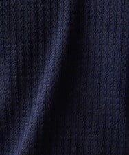 MNKAA53190 MICHEL KLEIN HOMME(ミッシェルクラン オム) 《日本製》千鳥柄Vネック長袖カットソー ネイビー