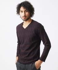 MNKAC52150 MICHEL KLEIN HOMME(ミッシェルクラン オム) 《日本製》セミシルケット長袖カットソー パープル