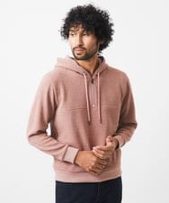 MNKAC57250 MICHEL KLEIN HOMME(ミッシェルクラン オム) 《日本製》モールZIPプルオーバーパーカー ピンク