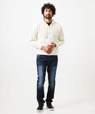 MNKAC57250 MICHEL KLEIN HOMME(ミッシェルクラン オム) 《日本製》モールZIPプルオーバーパーカー アイボリー