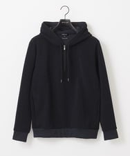 MNKAC57250 MICHEL KLEIN HOMME(ミッシェルクラン オム) 《日本製》モールZIPプルオーバーパーカー ブラック