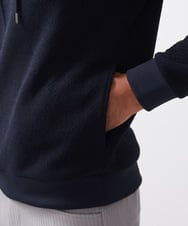 MNKAC57250 MICHEL KLEIN HOMME(ミッシェルクラン オム) 《日本製》モールZIPプルオーバーパーカー ブラック