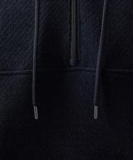 MNKAC57250 MICHEL KLEIN HOMME(ミッシェルクラン オム) 《日本製》モールZIPプルオーバーパーカー ブラック