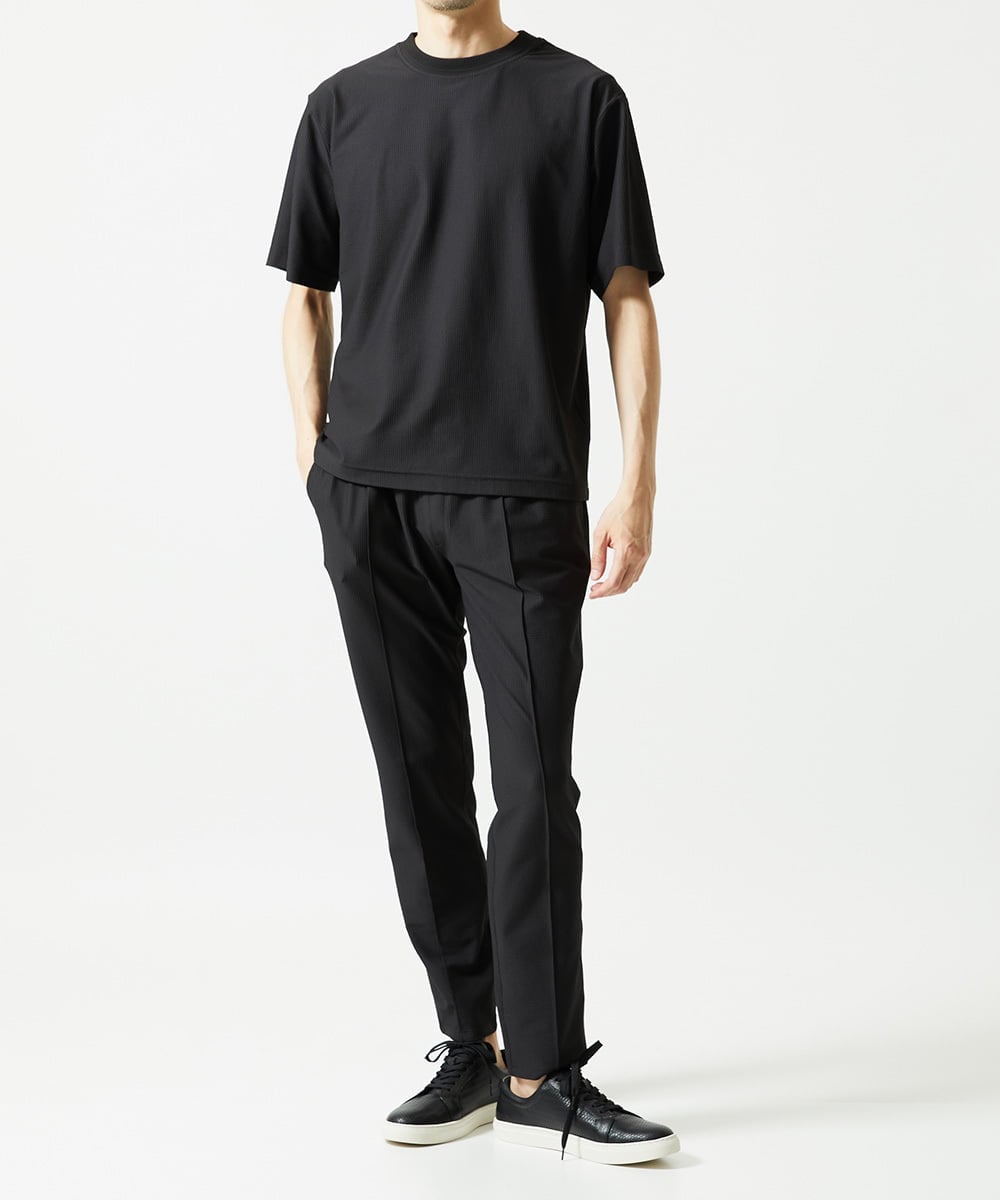 MNKAD55160 MICHEL KLEIN HOMME(ミッシェルクラン オム) 【SUPERGAコラボ】クルーネックカットソー ブラック
