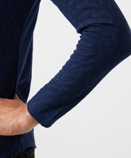 MNKAD61180 MICHEL KLEIN HOMME(ミッシェルクラン オム) 《日本製》リンクスVネック長袖カットソー ネイビー