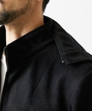 MNKAF64290 MICHEL KLEIN HOMME(ミッシェルクラン オム) 【セットアップ】スエード調パーカーブルゾン ブラック