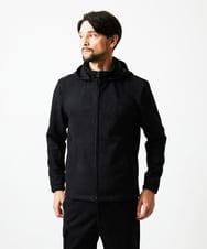 MNKAF64290 MICHEL KLEIN HOMME(ミッシェルクラン オム) 【セットアップ】スエード調パーカーブルゾン ブラック