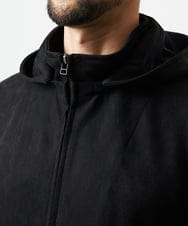 MNKAF64290 MICHEL KLEIN HOMME(ミッシェルクラン オム) 【セットアップ】スエード調パーカーブルゾン ブラック