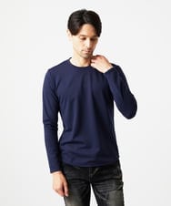 MNKAF65150 MICHEL KLEIN HOMME(ミッシェルクラン オム) 長袖クルーネックカットソー ネイビー