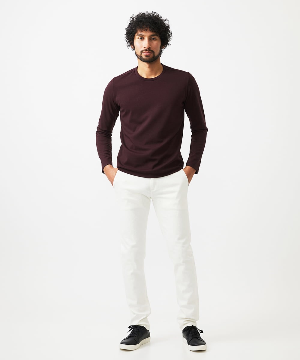 MNKAF65150 MICHEL KLEIN HOMME(ミッシェルクラン オム) 長袖クルーネックカットソー パープル