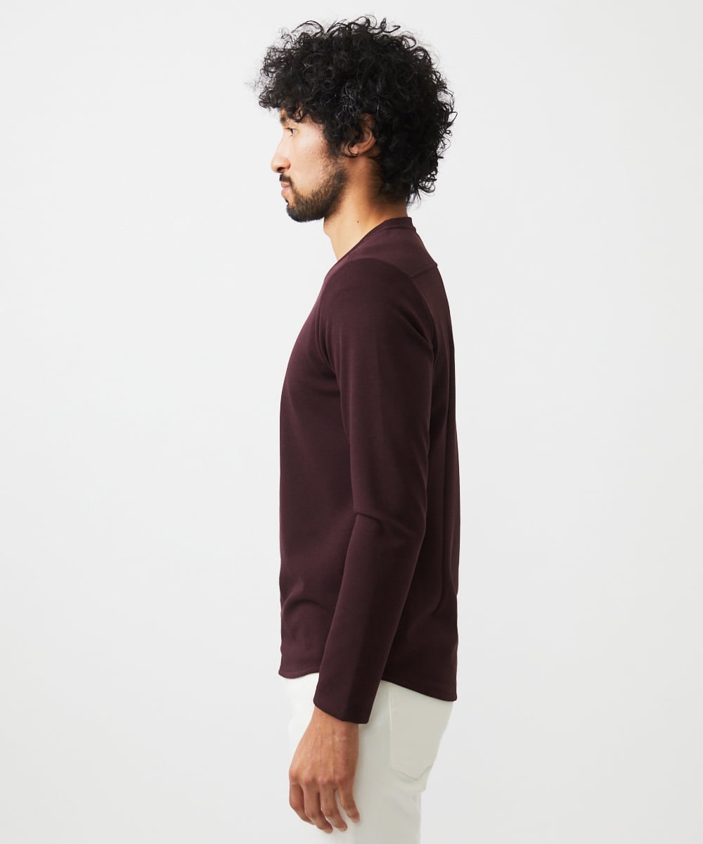 MNKAF65150 MICHEL KLEIN HOMME(ミッシェルクラン オム) 長袖クルーネックカットソー パープル