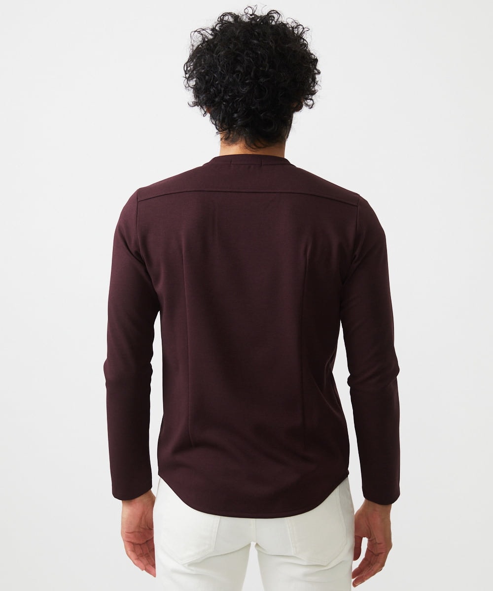 MNKAF65150 MICHEL KLEIN HOMME(ミッシェルクラン オム) 長袖クルーネックカットソー パープル