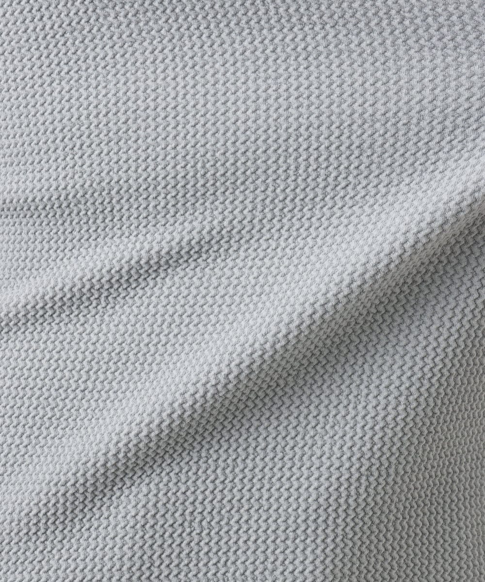 MNKAF66200 MICHEL KLEIN HOMME(ミッシェルクラン オム) ウェーブジャージクルーネック長袖カットソー ライトグレー