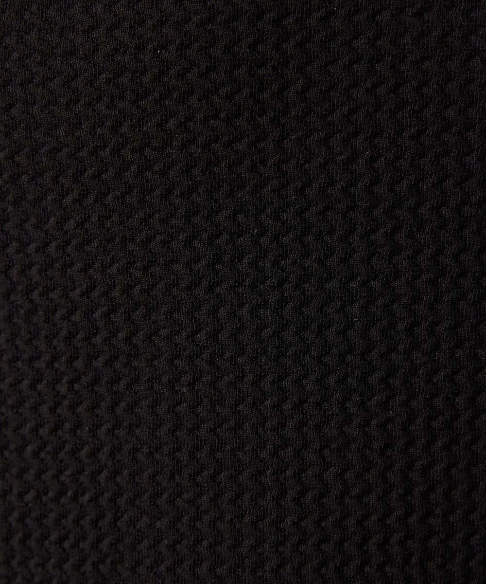 MNKAF66200 MICHEL KLEIN HOMME(ミッシェルクラン オム) ウェーブジャージクルーネック長袖カットソー ブラック
