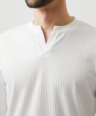 MNKAF69190 MICHEL KLEIN HOMME(ミッシェルクラン オム) メイストレッチリブカットソー ホワイト
