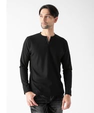 MNKAF69190 MICHEL KLEIN HOMME(ミッシェルクラン オム) メイストレッチリブカットソー ブラック